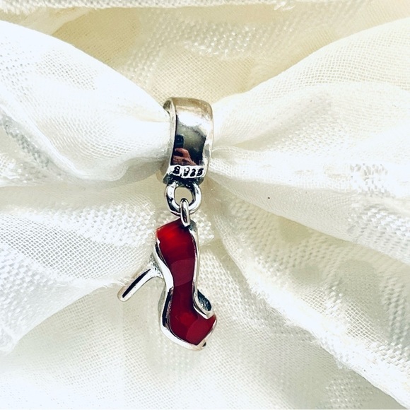 👠 NWOT Red High Heel Shoe Charm - Picture 7 of 13